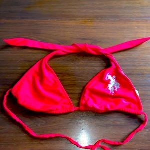 Red US Polo Assn Bikini Top Size Medium